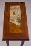 2A - Black Walnut End Table with Onyx marble